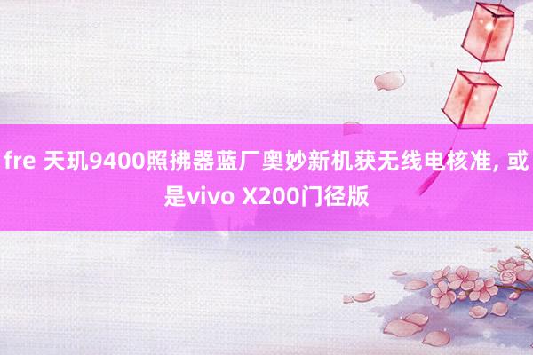 fre 天玑9400照拂器蓝厂奥妙新机获无线电核准， 或是vivo X200门径版