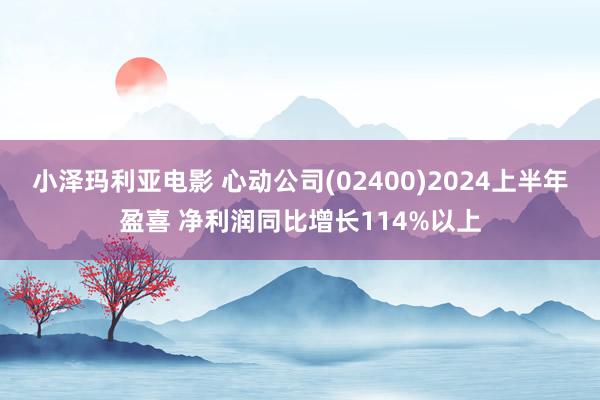 小泽玛利亚电影 心动公司(02400)2024上半年盈喜 净利润同比增长114%以上