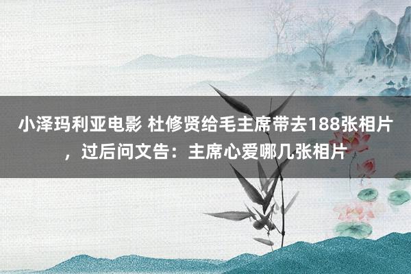 小泽玛利亚电影 杜修贤给毛主席带去188张相片，过后问文告：主席心爱哪几张相片